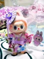 Labubu Clothes Outfit: Geisha-Inspired Kimono - Delicate Cherry Blossom Design for Labubu Vinyl Dolls 1