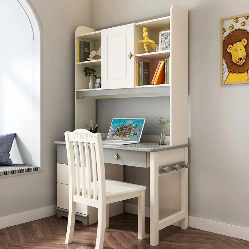 Furniture For Children Office Computer Desktop Student Study Desk Modern Bedroom Kids Computer Desk And Bookshelf Combination