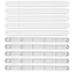 10 - Piece Set of Durable Plastic Drawer Slides with Color Options - White 180mm