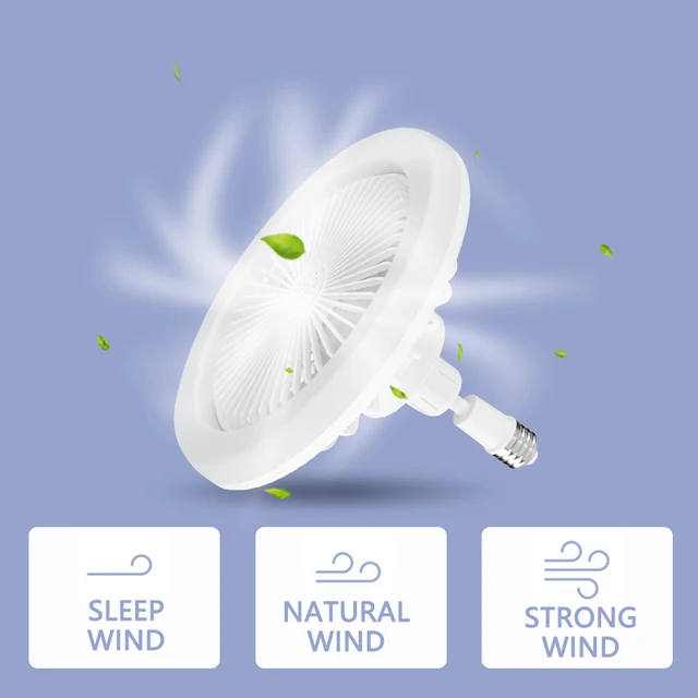 Ventilateur de plafond intelligent avec télécommande, lampe d'éclairage, base de convertisseur, chambre et salon, 85-265V, 3 en 1 6
