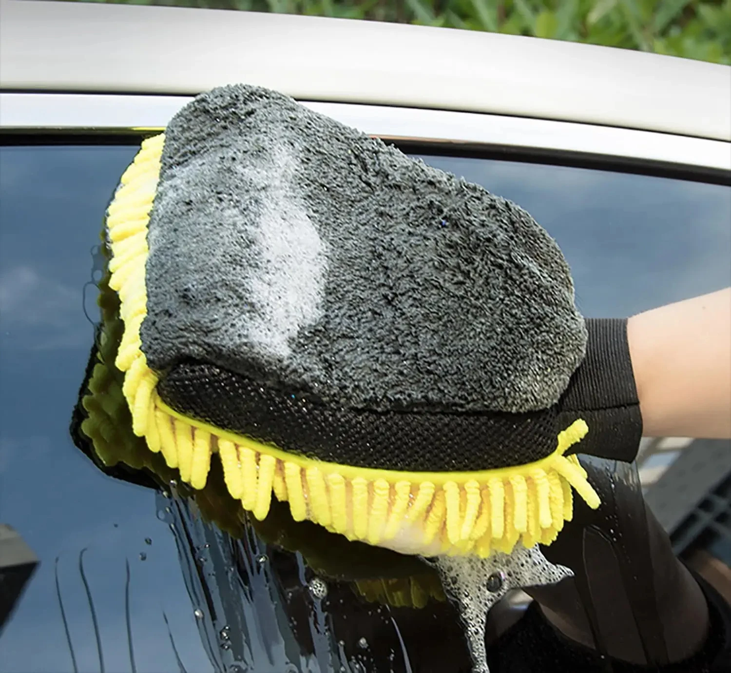 1/3/5pc Waterproof Thickened Microfiber Chenille Car Wash Gloves Car Care Both Sides Clean Details Wipe No Scratches Wipe Clean