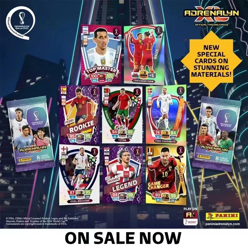 Football Trading Cards Panini Qatar World Cup Soccer Star Collection Messi Ronaldo Limited Fan Cards Box Set