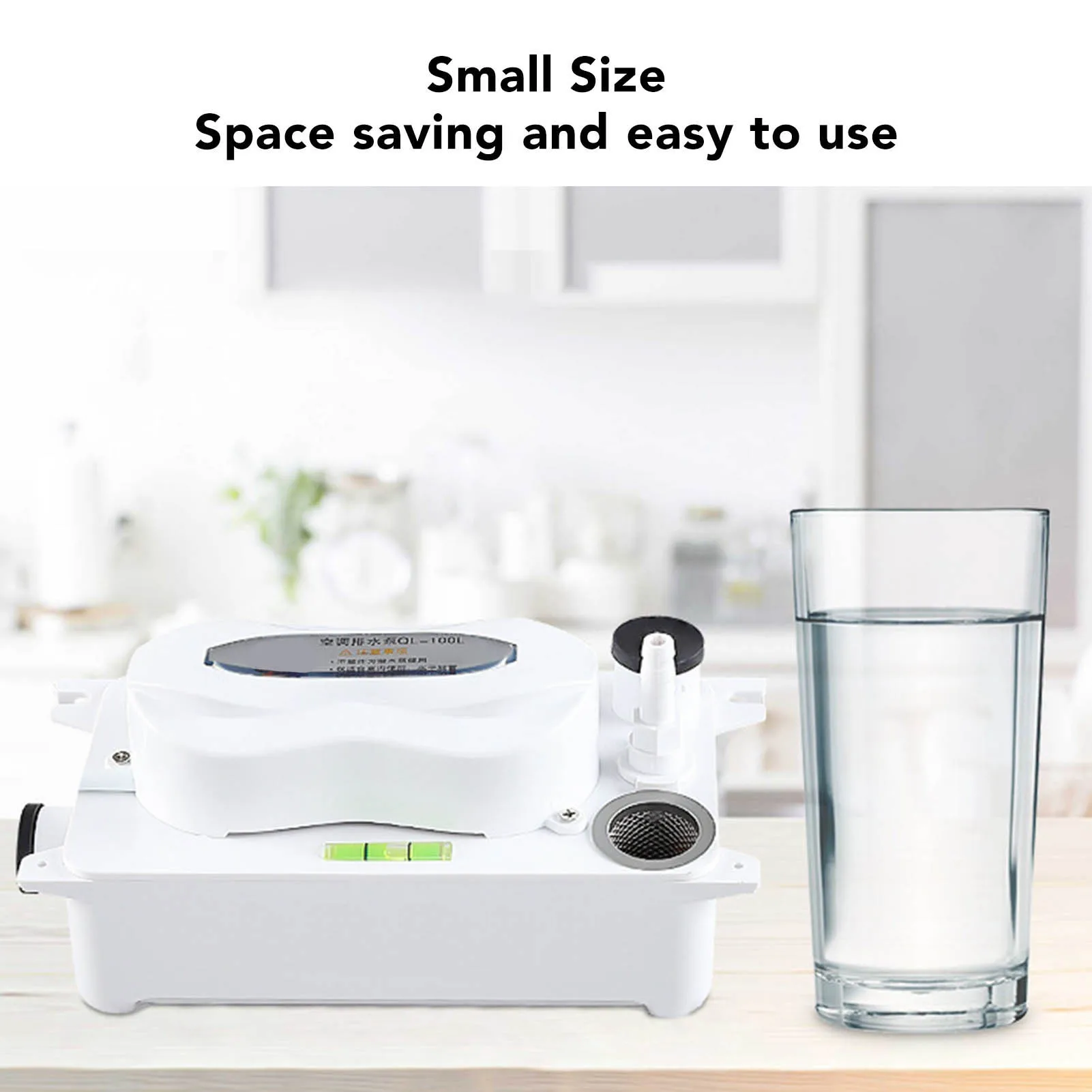 HVAC Water Drain Pump Air Conditioning Drain Pump HVAC Condensate Removal with 600ml Storage AC110-240V 100L/H