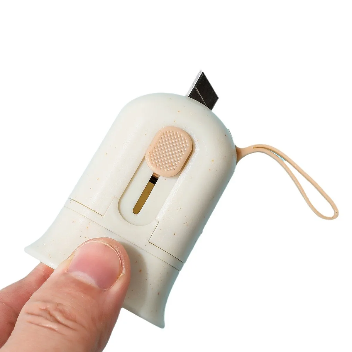 1Pc Multi-function Mini Knife Express Box Opener Packing Tape Cutter Recipient Information Privacy Protector Black Roller Stamp