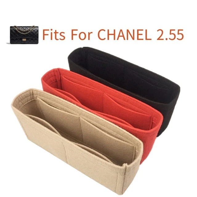 Fits for Chanel Classic 2.55 Insert Bag Organizer Makeup Handbag