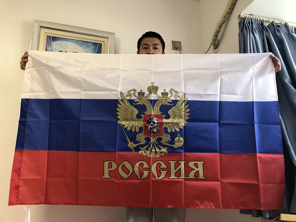 SKY FLAG-Bandera colgante de poliéster, bandera rusa del presidente, bandera nacional de Rusia, 90x150cm, envío gratis