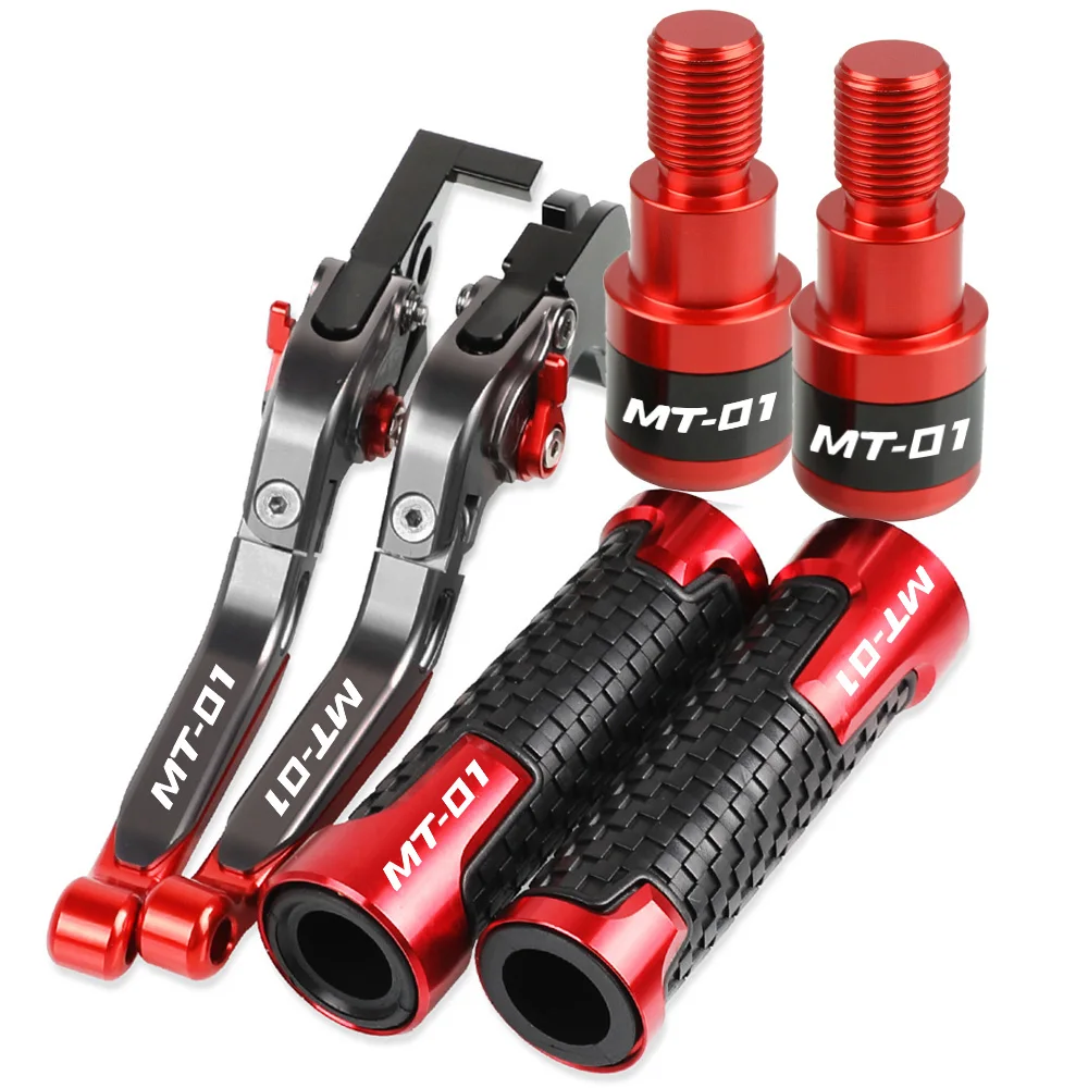 Mt-01 Adjustable Telescopic Folding Tie Rod Motorcycle Brake Clutch Levers Handlebar Handle Grips End For Yamaha Mt01 2004-2009