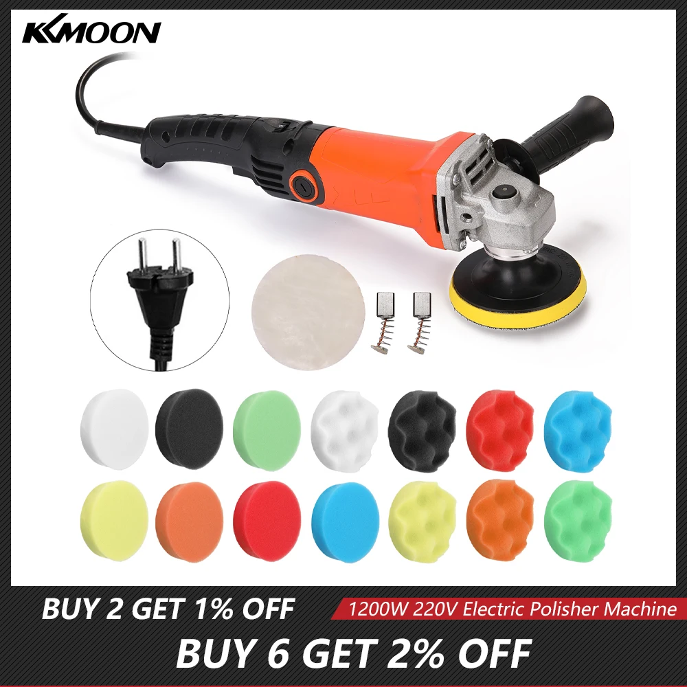 1200W 220V Electric Polisher Machine Adjustable Speed Car Polisher Sanding Waxing Grinding Machine Automobile Furniture Tool