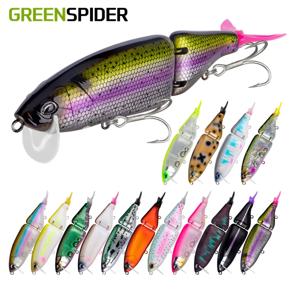 

GREENSPIDER 2022 Swimbait Big Fishing Lure Artificial Hard Bait 135mm 48g Jointed Fishing Lure for Predator Wobbler Minnow Pike
