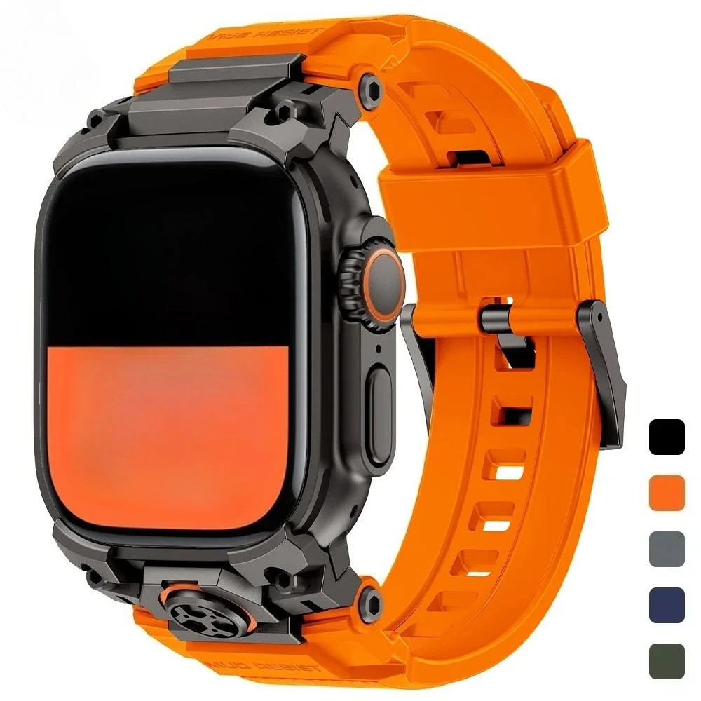 Luxury Titanium Silicone Sports Strap for Apple Watch - Premium Bracelet Accessories