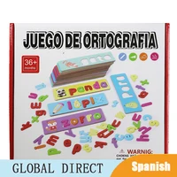 Toddler Montessori Spell Spanish Alphabet Words Game Wooden Toy Learning Jigsaw Letter Puzzles Early Educational Toys for Kids 1