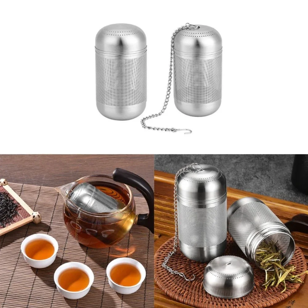 Stainless Steel Tea Infuser Tea Leaves Spice Seasoning Ball Strainer Teapot Fine Mesh Coffee Filter Teaware Rounded Strainer