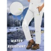 MAGCOMSEN Women's Pants Fleece Lined Waterproof Soft Shell Straight Pants Fall Winter Warm Snow Ski Pants with Zipper Pockets 3