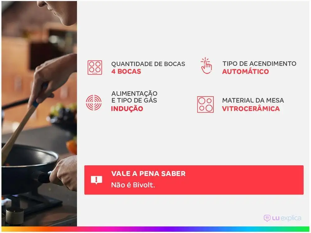 Cooktop 4 Bocas Indução Brastemp Vitrocerâmico 2