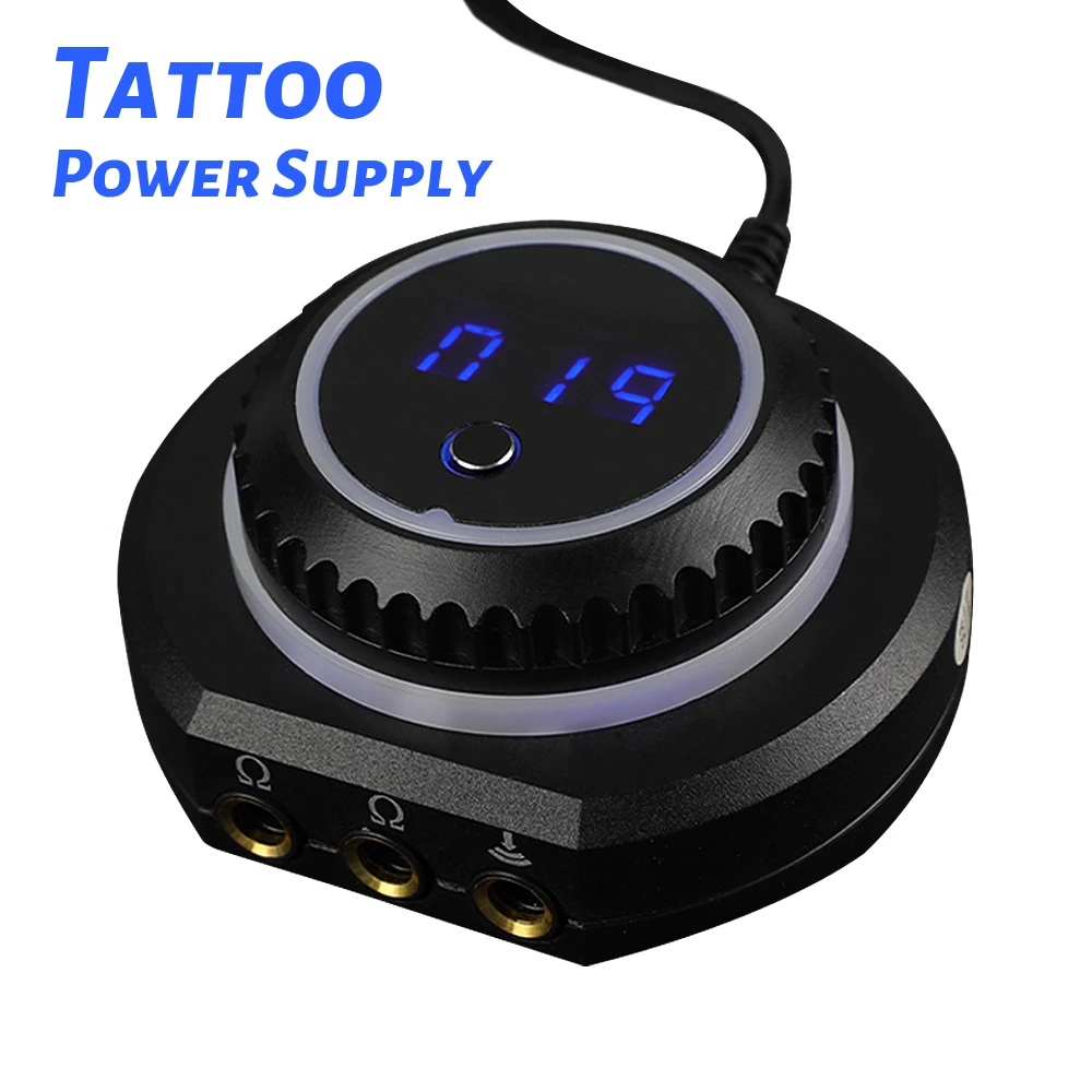 Tattoo Power Supply for Tattoo Machine Gun Power Supply Tattoo Two Model OLED Round Tattoo Display Power Supply for Tattoo