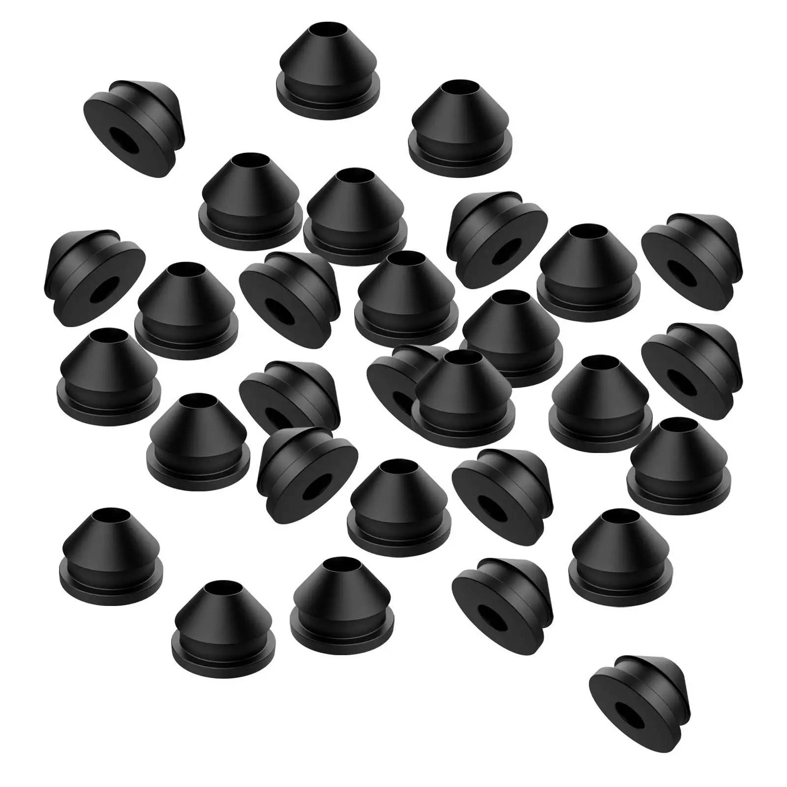 30x Cable Railing Rubber Grommets Deck Protective Sleeves 1/8" 5/32" 3/16'' for Level Holes Metal Posts Stainless Steel Posts