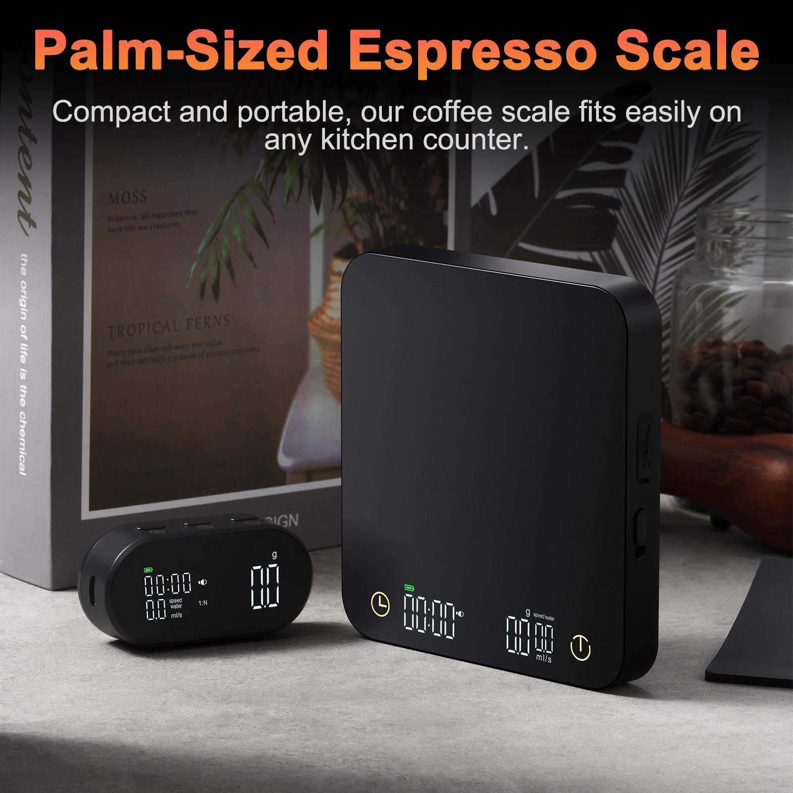 Digital Coffee Scale with Timer & Wireless Display - 3kg/0.1g Accurate Kitchen Scale for Espresso and Pour Over Coffee,