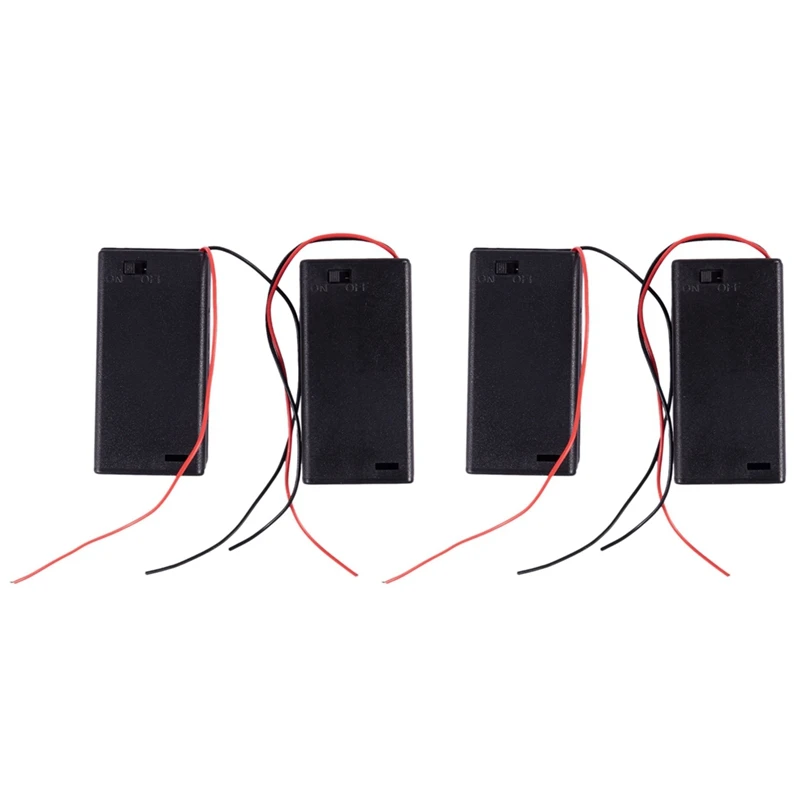 

4 X AA 3V Battery Holder Case Box Slot Wired ON/OFF Switch W Cover