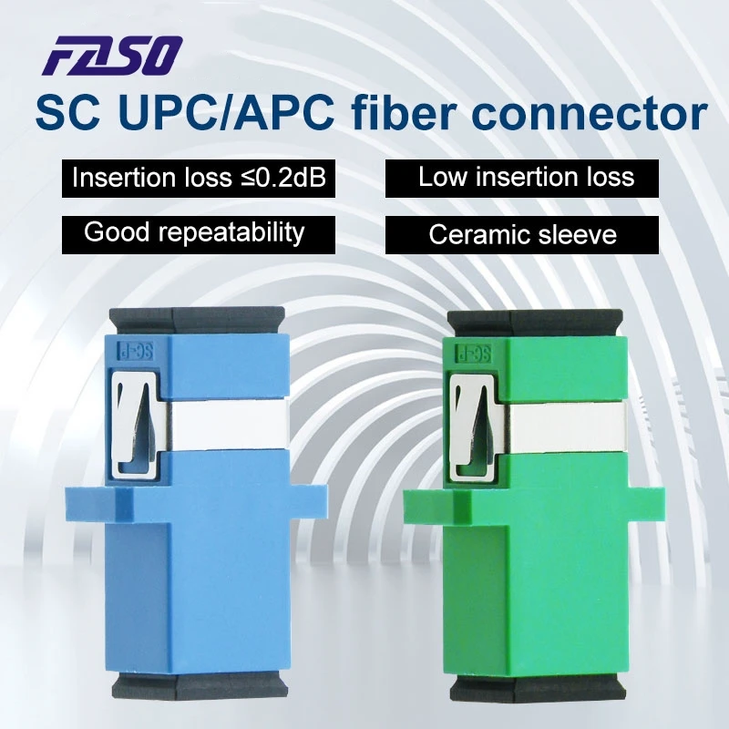 

100 Pcs Fiber Optic Connector Adapter SC/UPC SM Flange Singlemode Simplex SC-SC APC Coupler Special Wholesale to Brazil
