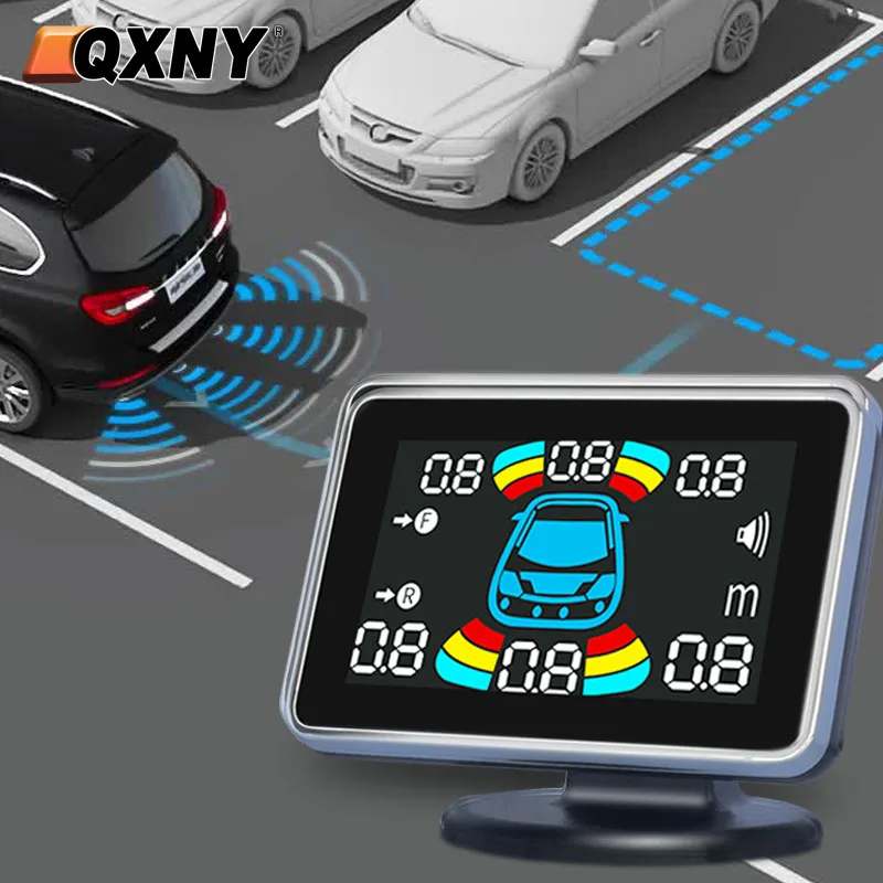 Parking sensor kit led parking sensor kit parking sensor car led parking sensor QXNY car reverse 4 6 8 parking sensors system for backup radar auto vehicle parktronic kit distance detection buzzer warn