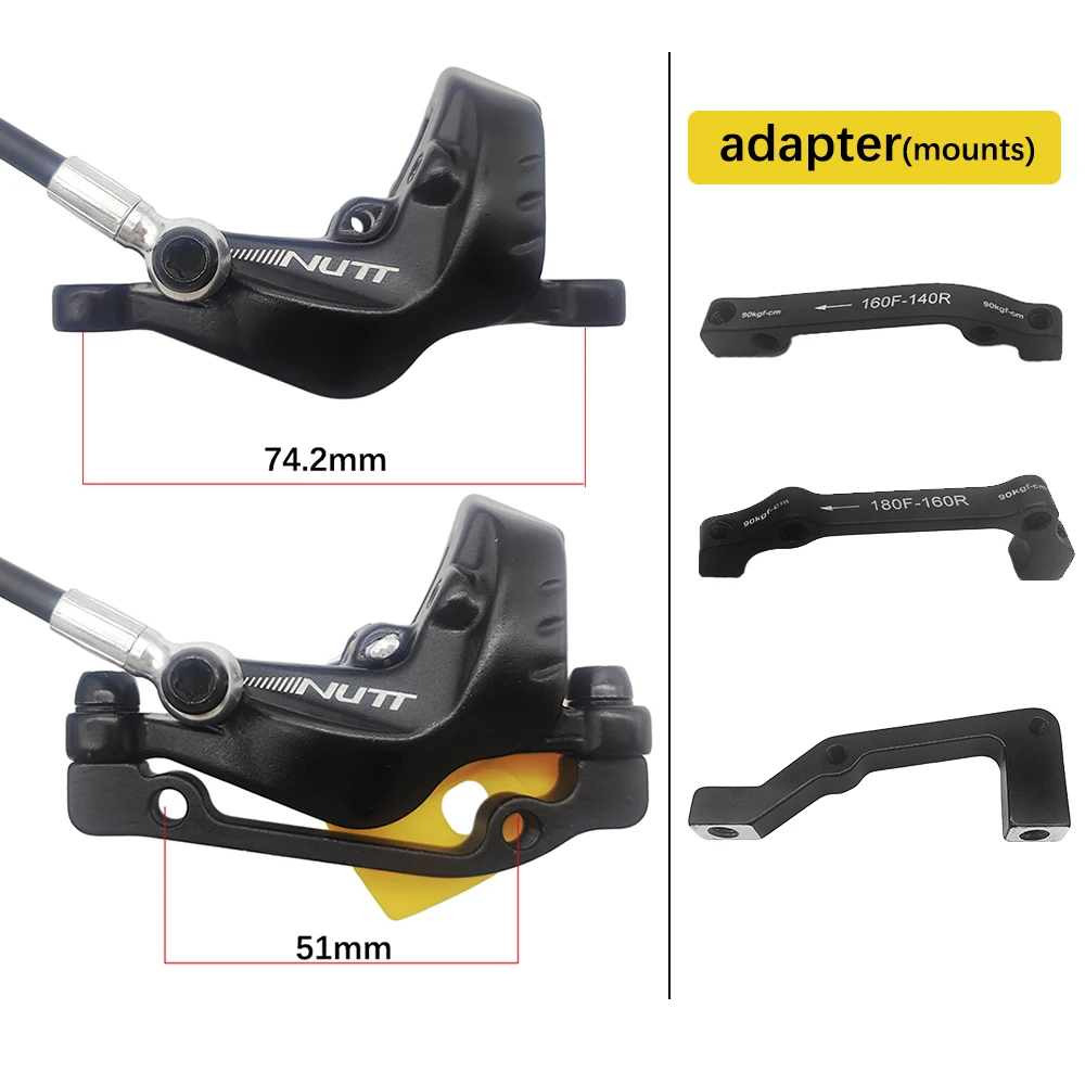 Bicycle Disc Brake NUTT 4 Piston Y-5 Electric E-Bike Scooter Hydraulic 140 160 180 Rotor For A5-D KUGOO Dualtron Kaabo Mantis
