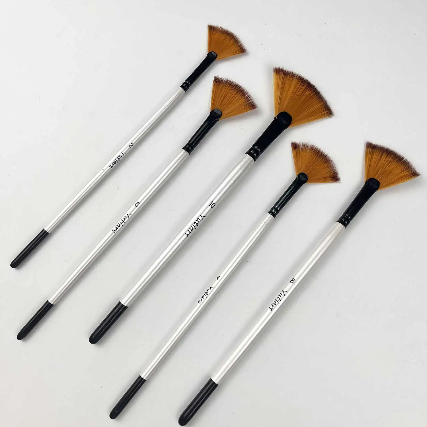 5pcs 다른 팬 모양 구 아슈 그림 펜, 나일론 헤어 페인트 브러쉬, 드로잉 미술 용품 ??크리스마스, 추수 감사절 선물