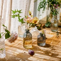 Small Transparent Flower Vase Mini Glass Vase Hydroponic Plant Bud Vase Nordic Home Decor Living Room Table Terrarium Decoration 2