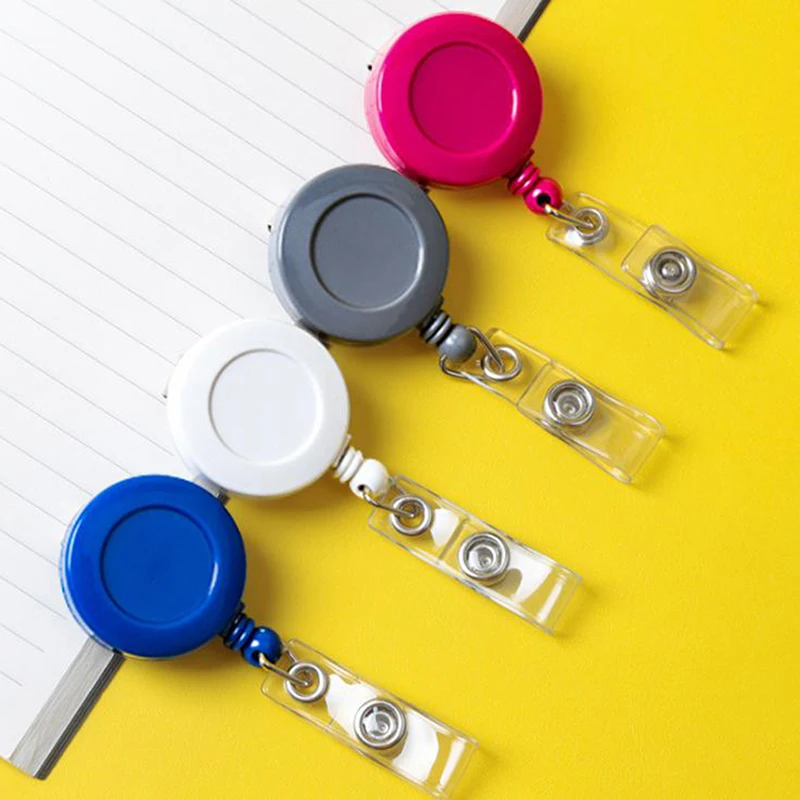 10pcs Retractable Badge Holder Clips for Nurse ID Badge Reel Belt Clip Doctor ID Card Chain Clips School Student Office