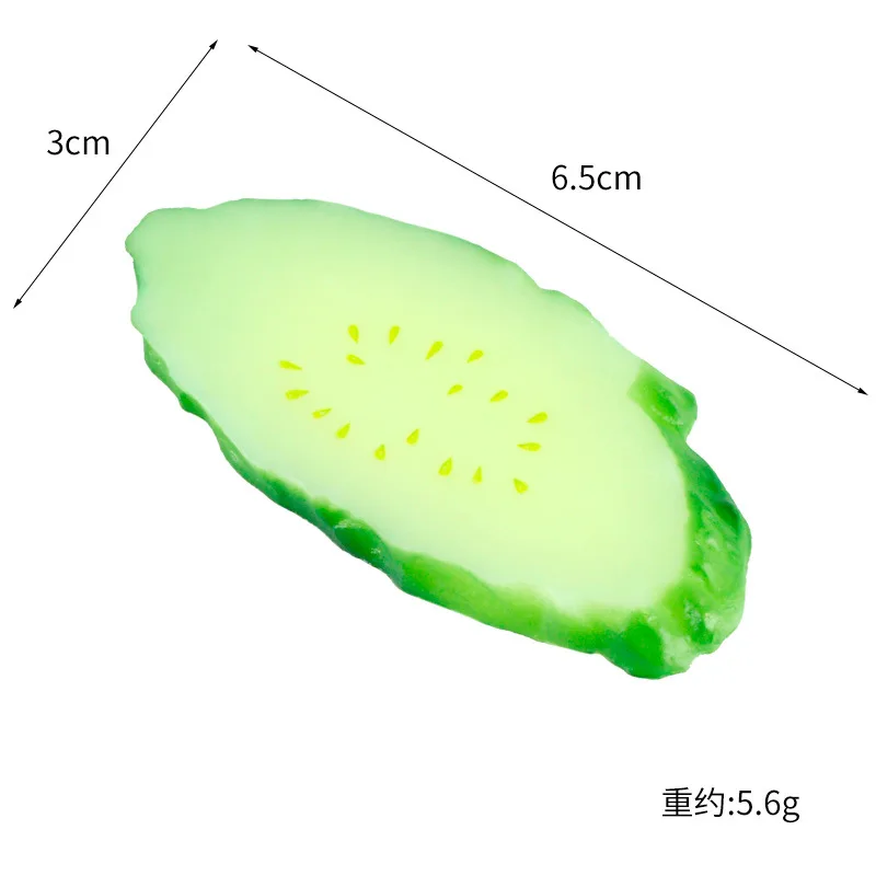 Simulation Cucumber Fake Vegetable Fruit Artificial Cucumber Slices Home Decoration Kitchen Photography Props Fake Food