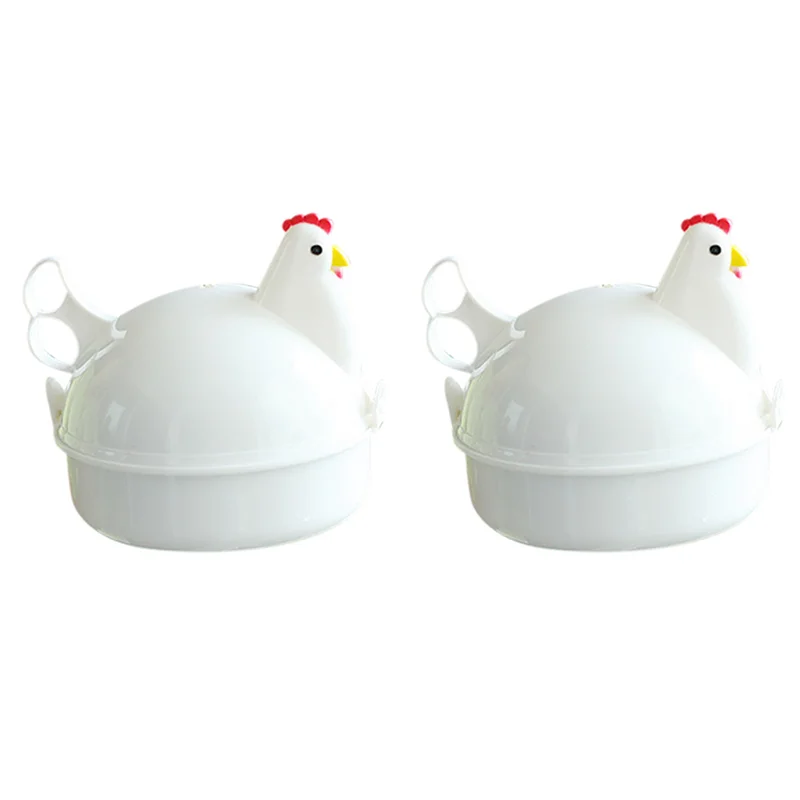 ABUN-2X Chicken Shaped Microwave Eggs Boiler Cooker Kitchen Cooking Appliances,Home Tool