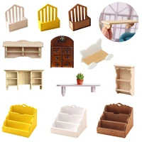 Hot sale 1:12 Dollhouse Miniature Hanging Cabinet Wall Cabinet Storage Rack Shelf Furniture Living Room Model Decor Toy 1