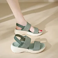 Women's Platform Sport Sandals Summer 2024 Comfortable Woman Shoes Fashionable Beach Green Sandal Black Sandalias De Mujer - Image 4