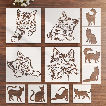 Cat Graffiti Stencil Set 1