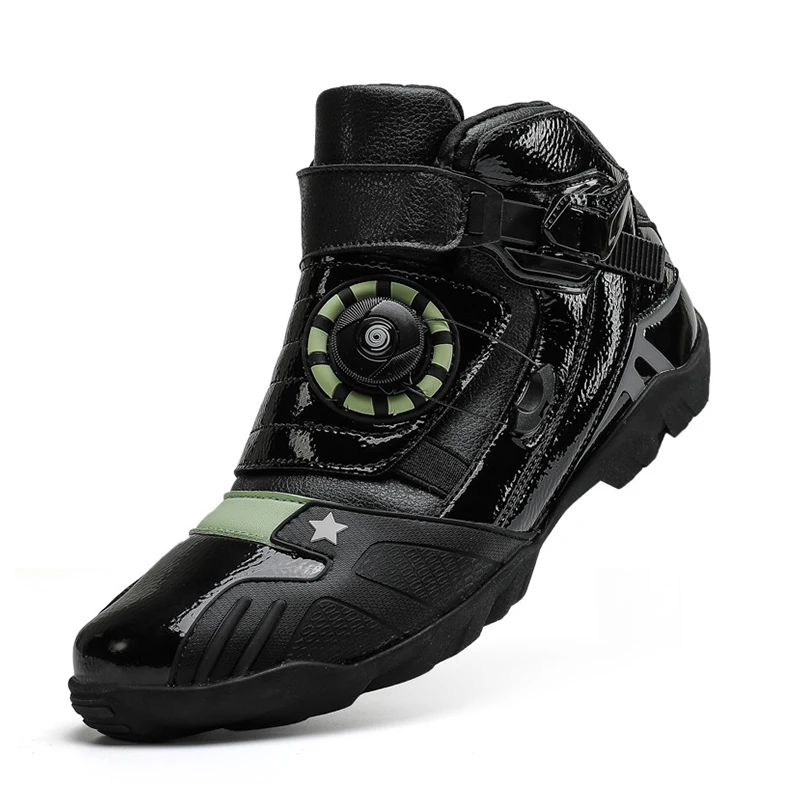 

2024 New Motorcycle Boots Men Leather Motocross Protective Boots Anti Slip Wear-resistant Motos Racing Protecting Shoes