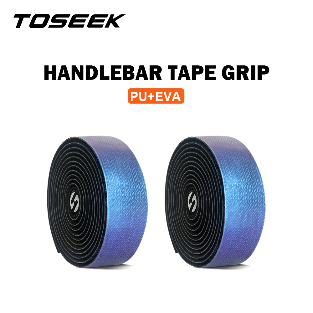 Bike handlebar tape Road Bike Noctilucent Speed Handlebar Tapes Light Reflective Dazzle Cycling Bar Tape PU Leather Colorful Bicycle Fork Grip Tape