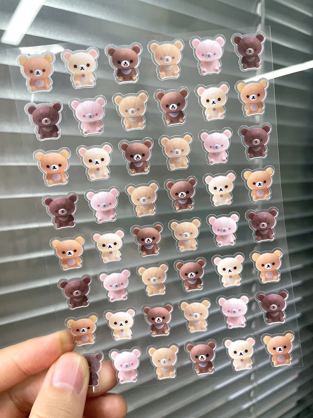 Kawaii Rilakkuma Expressions Nail Art Stickers - Cute and Waterproof Decals