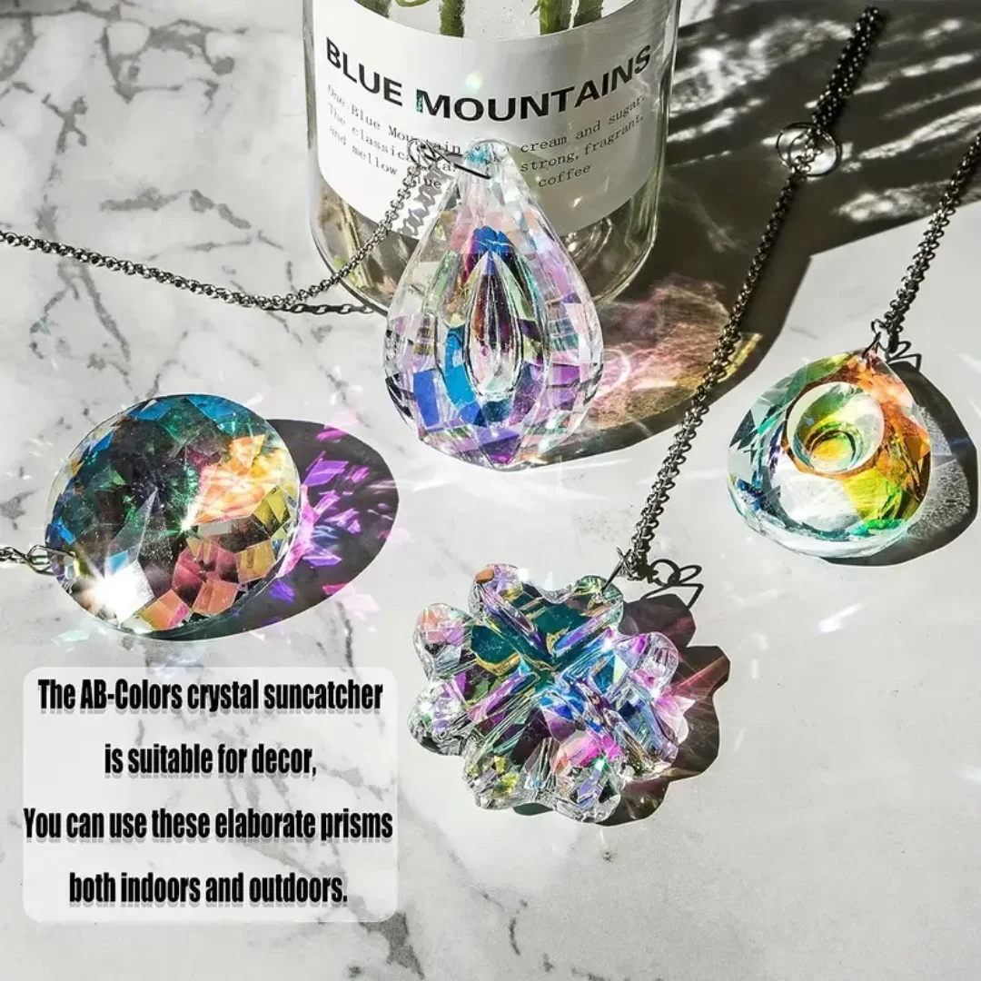 4pcs crystal light catcher: Light up the courtyard and paint a colorful rainbow! They can not only catch the sun, but also give