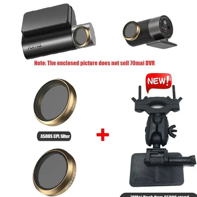 

For 70mai Pro Plus /A500s CPL Filter or RC06 Rear Camera CPL Filter+ new DVR A500s/Pro Plus rearview mirror mounting bracket