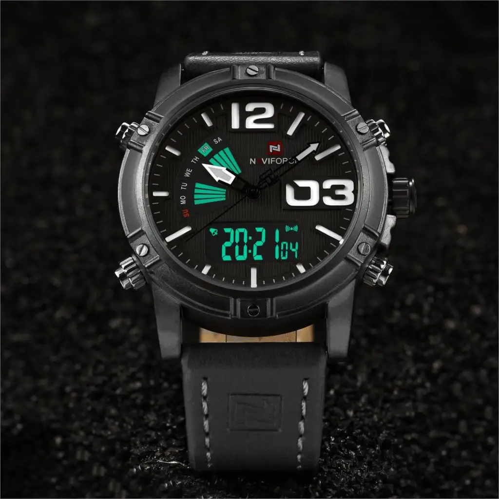2020 Top Luxury Brand NAVIFORCE Men Sports Watches Waterproof Quartz Clock Male Fashion Leather Wrist Watch Relogio Masculino
