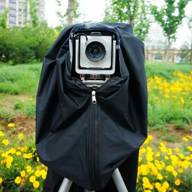 Cappuccio Antipioggia In Tessuto Scuro Per Fotocamera Di Grande Formato 4 X5 5X7 8X10 150X170Cm
