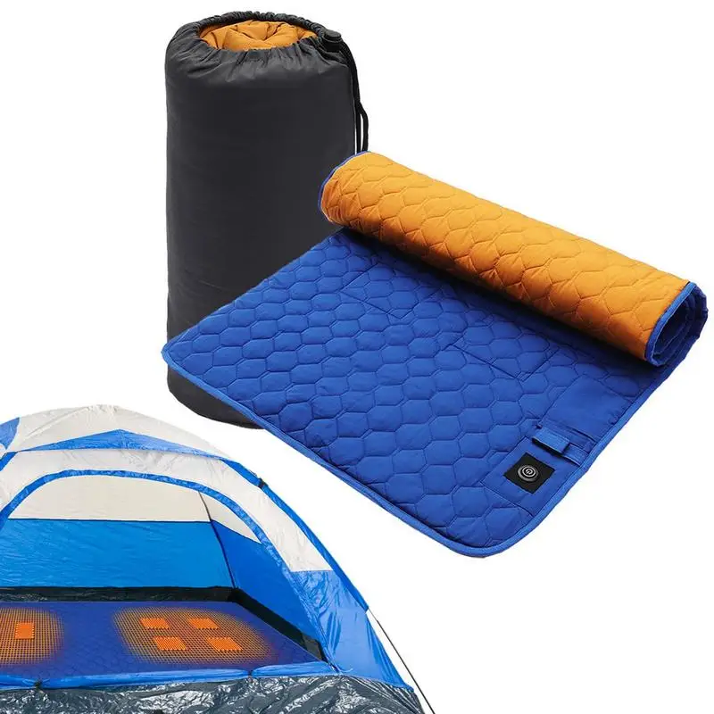 

New Winter Heated Sleeping Bag Pad 7 Heating Zones Double-layer Heating Pad USB Charging 3 Temperature Control Electric Blanket