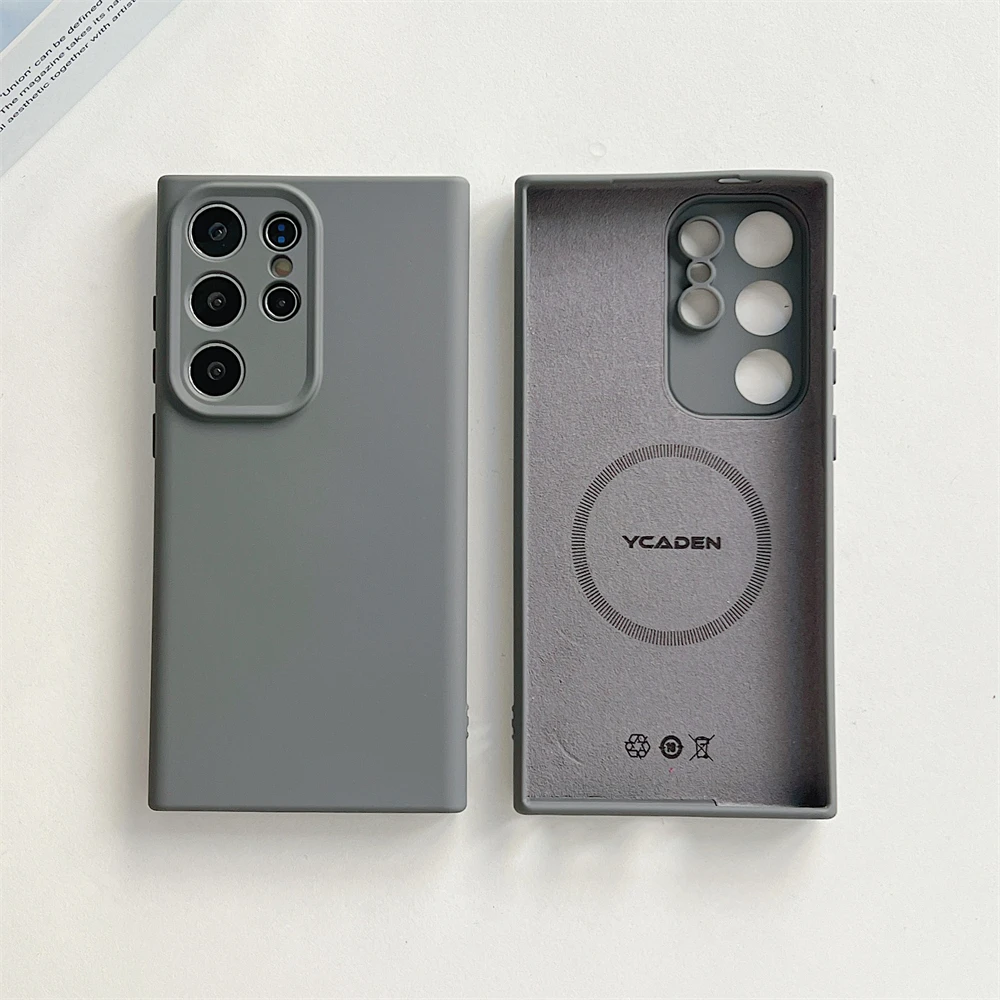 Soft Liquid Silicone Magnetic Shockproof Case with Wireless Charging Support