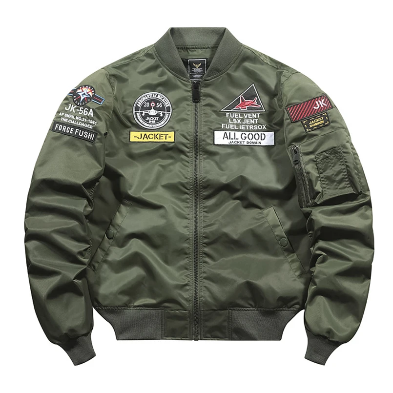 

MA1 Military Autumn Winter Men's Bomber Jacket Army Letter Pilot Coat Quilted Male Waterproof Windbreaker Air Force 2023