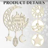 1pc Hollow Moon and Star Lantern DIY Ramadan Hanging Decor, Islamic Eid Mubarak Festival Decor Ornament Islamic Gift Wind Chimes 4