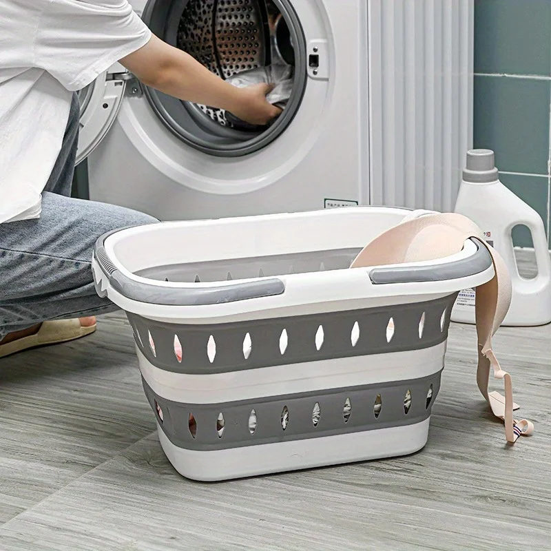 Cesto Para Ropa Sucia, 160L Cesta De Lavandería Plegable Gran Capacidad