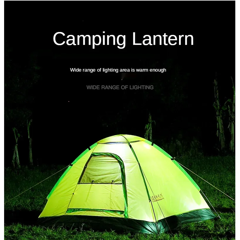 LETOUR Portable Outdoor Solar Camping Tent Light Rechargeable Spotlight 18650 Battery Waterproof Flashlight Fishing Lantern