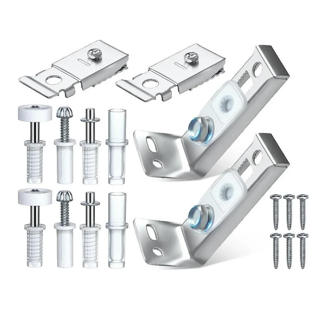 Sliding Barn Door Hardware Kit 2set Closet Bi-Fold Door Hardware Cabinet Rail Set Replacement Parts Hinge Floor Guide