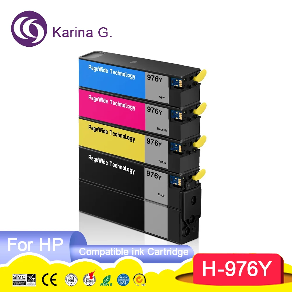 

976Y 976 Premium Remanufactured Color Inkjet Ink Cartridge For HP976Y For HP976 For HP Pagewide pro 552dw/dn/ 577dw/z Printer