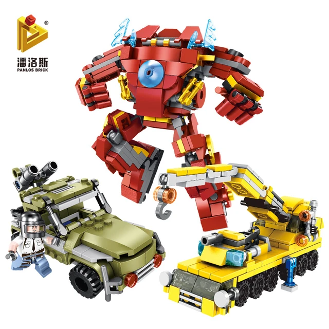 レゴ互換のブロックロボット,子供用の組み立ておもちゃ,オフロード車と互換性があります