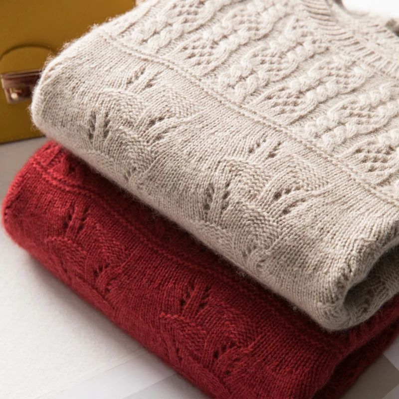 100% 순수 가디건, 여성 라운드넥 쇼, 얇은 할로우 캐시미어 스웨터, 니트 레깅스, 루즈한 점퍼 탑, 가을 겨울